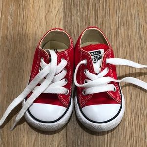 Converse all star baby shoes red